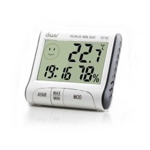 Diwu Dc102 İç Mekan Termometre Nem Ölçer Saat Diwu Dc102 İç Mekan Termometre Nem Ölçer Saat