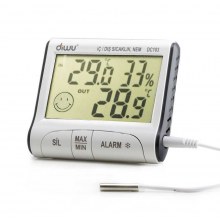 Diwu DC103 İç Dış Max-Min Prob Termometre Nem Ölçer