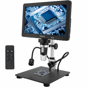 Loyka DM12A 10.1" Ekranlı Dijital Mikroskop 1500X – HDMI, Şarjlı, 8 LED + 2 Yan Işık, Kumandalı