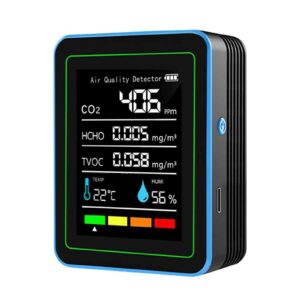 AEK-Tech MT25 5'li CO2,HCHO,TVOC,SICAKLIK,NEM Dedektör Taşınabilir Ev Ofis Hava Kalitesi Ölçüm Cihazı
