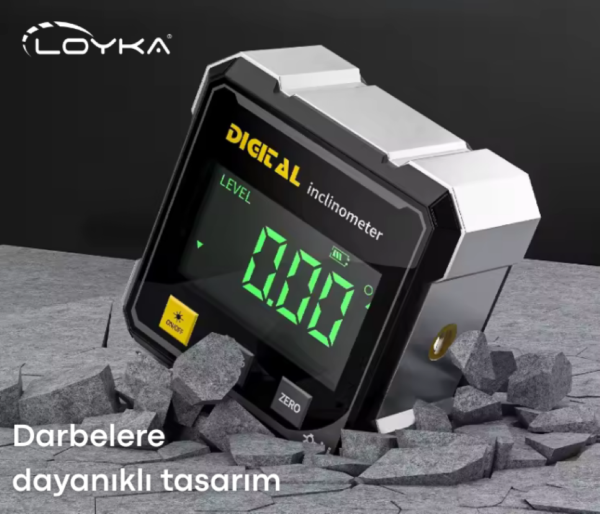 Loyka 5521 Dijital Eğim Ölçer Mıknatıslı Çift Çizgi Lazerli