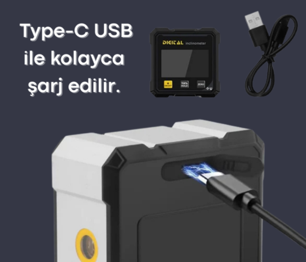 Loyka 5521 Dijital Eğim Ölçer Mıknatıslı Çift Çizgi Lazerli