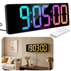 Loyka DİJİ150 RGB Renkli Büyük Ekranlı Dijital Saat | Uzaktan Kumandalı